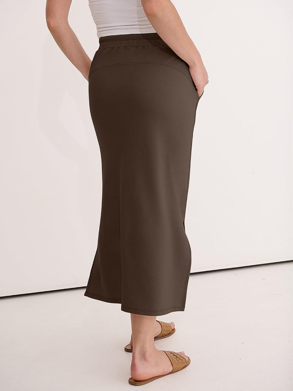 ANRABESS Air Layer Fabric Maxi Skirts for Women
