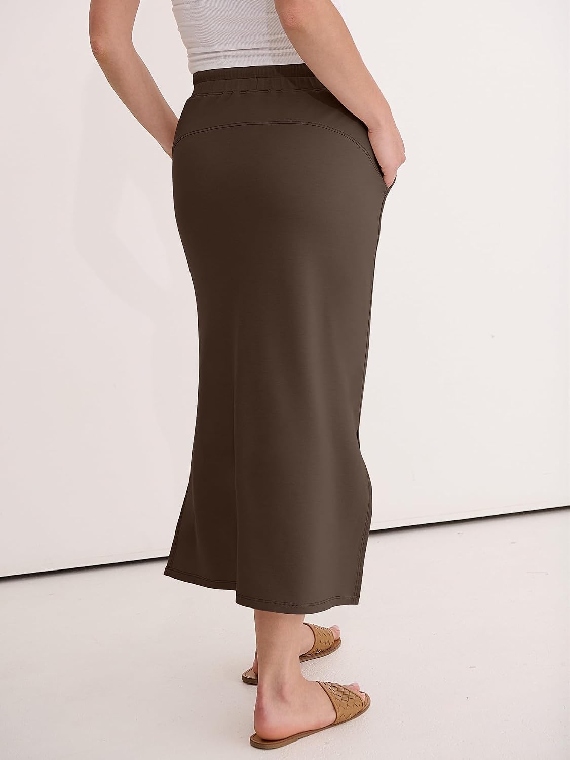 ANRABESS Air Layer Fabric Maxi Skirts for Women