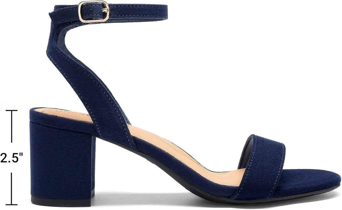 DREAM PAIRS Women's Low Chunky Heels Sandals