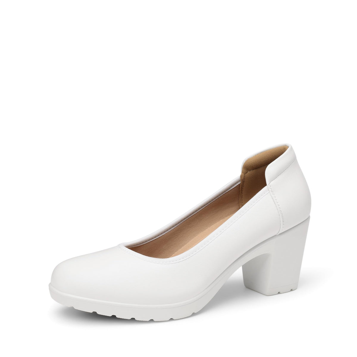 DREAM PAIRS Women's Chunky Round Toe Dress Shoes