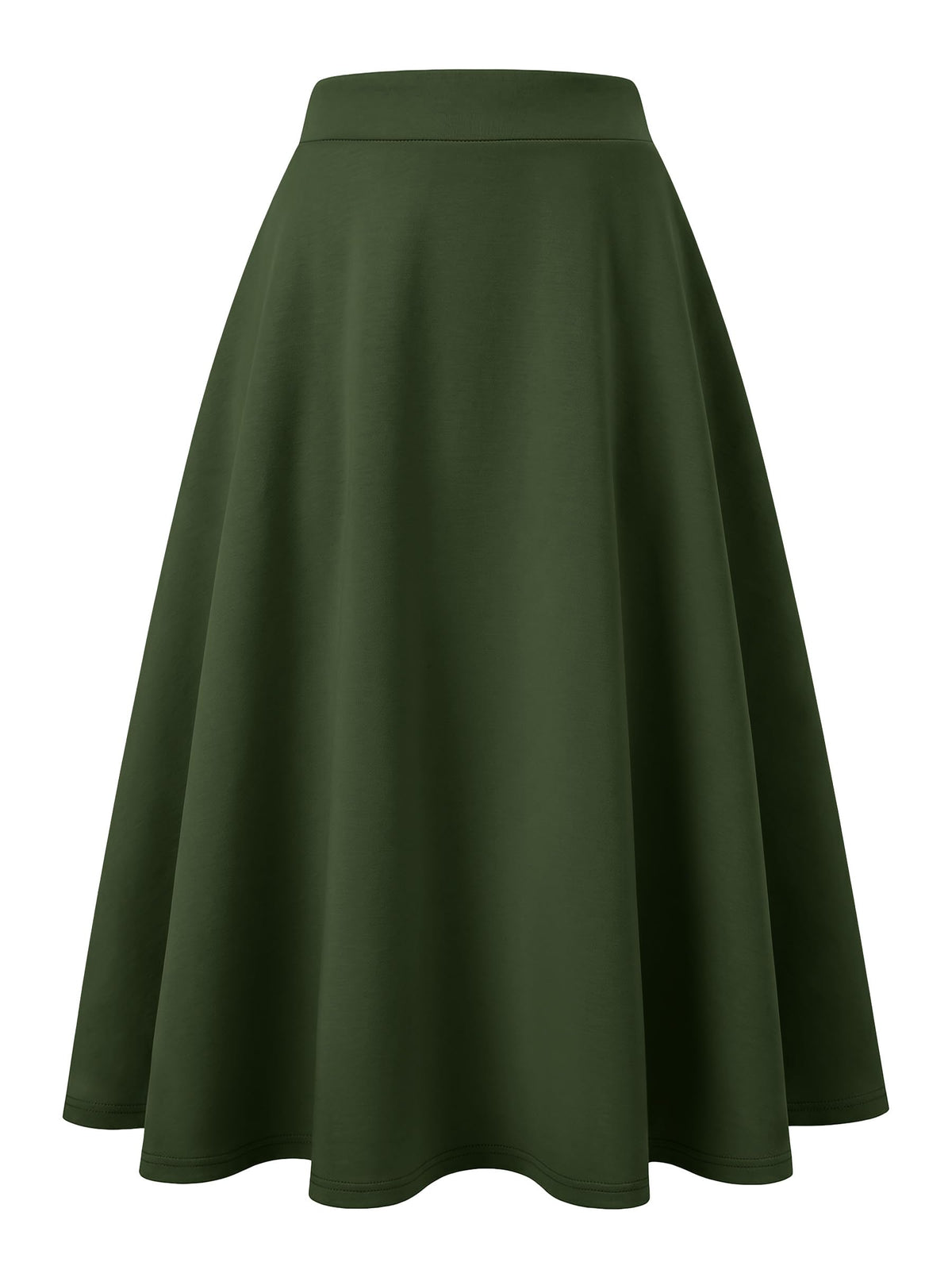 ANRABESS Women's A-Line Elastic High Waist Midi Skirts