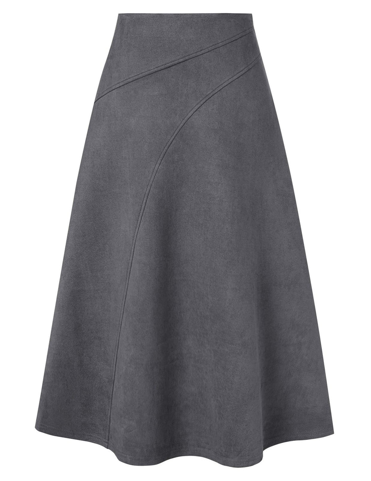 2026 Women's Suede Skirts, High Waist A-Line Skirt, Fall Winter Midi Skirt