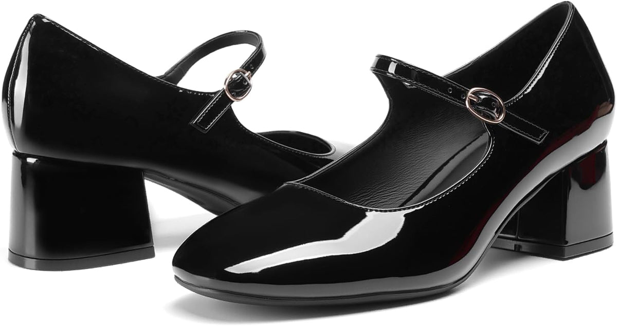 DREAM PAIRS Women's Mary Jane Shoes Low Chunky Heel Pumps