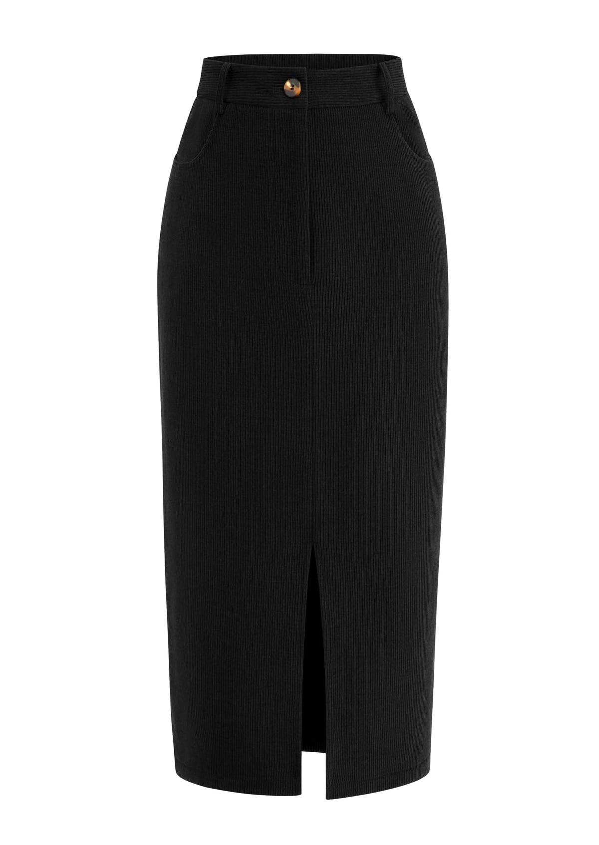 PRETTYGARDEN Corduroy Pencil Skirt Women Fall Fashion Midi Skirts Dressy