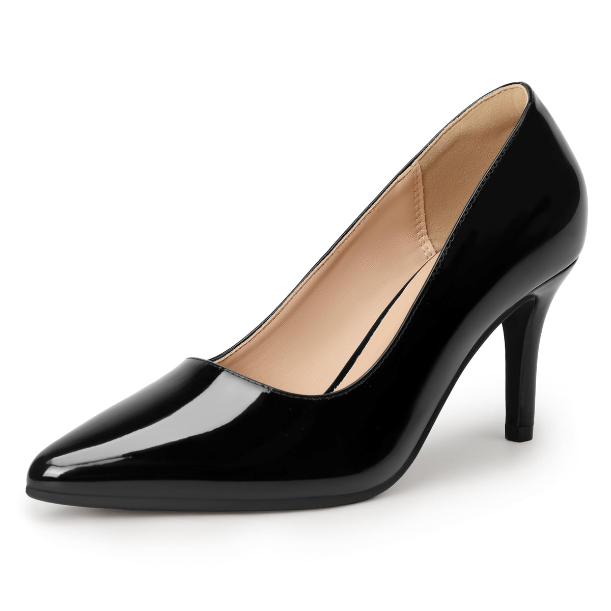 IDIFU High Closed Toe Heels Women's Pumps Pointed Stiletto Dress Shoes