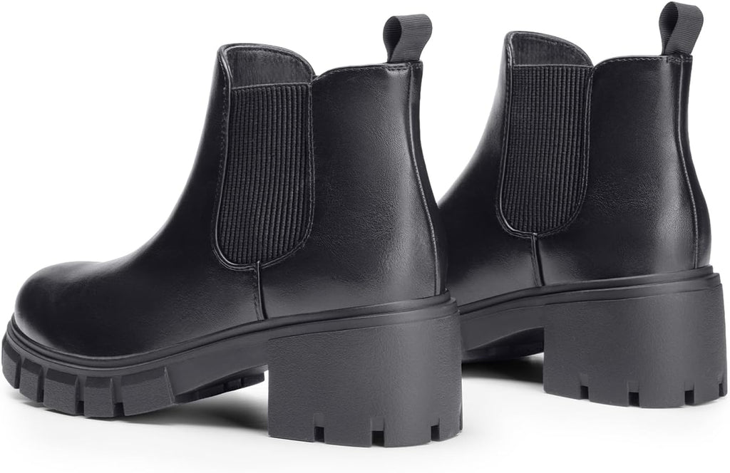 Athlefit Women's Slip on Chelsea Ankle Boots