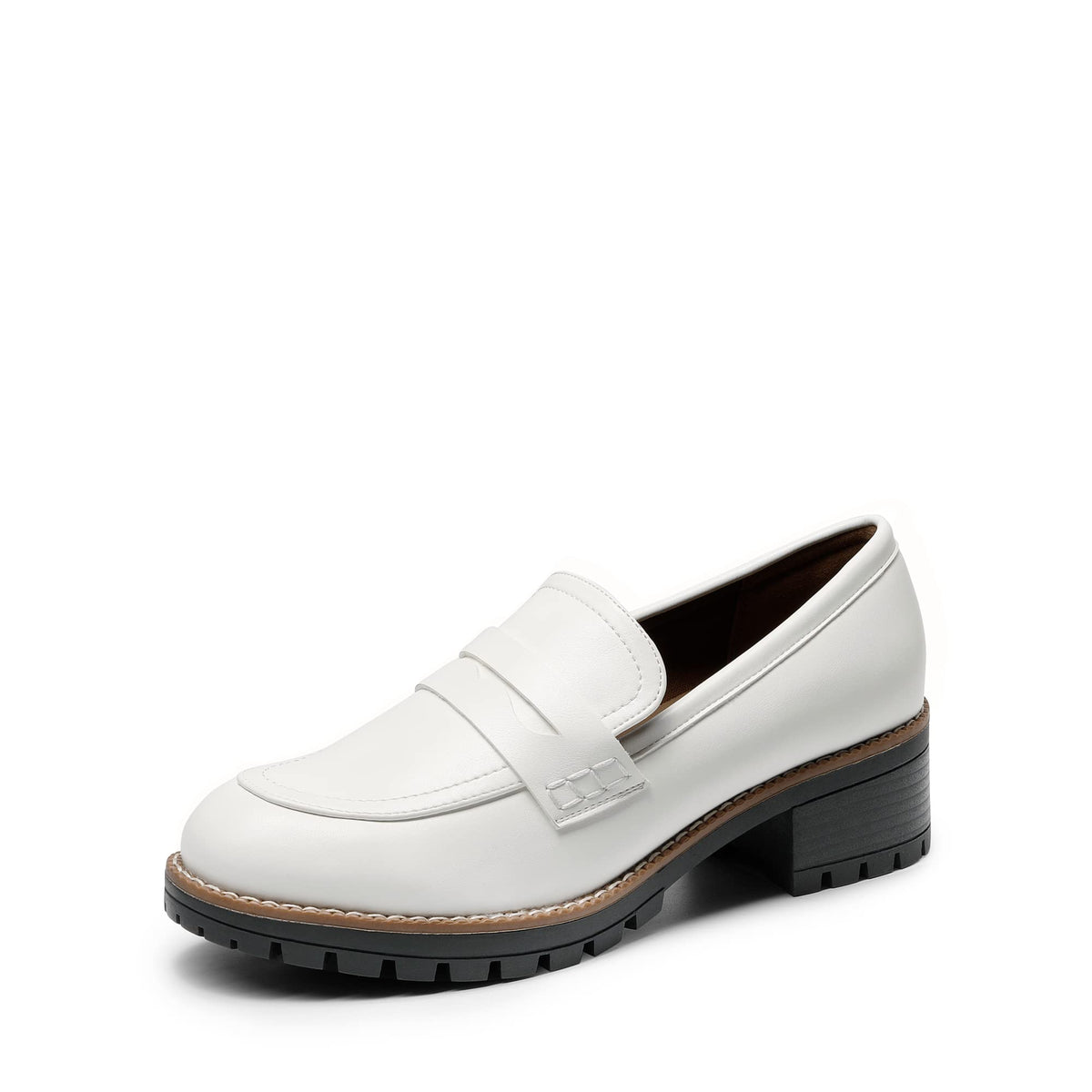 DREAM PAIRS Women's Penny Chunky Loafers Work Shoes