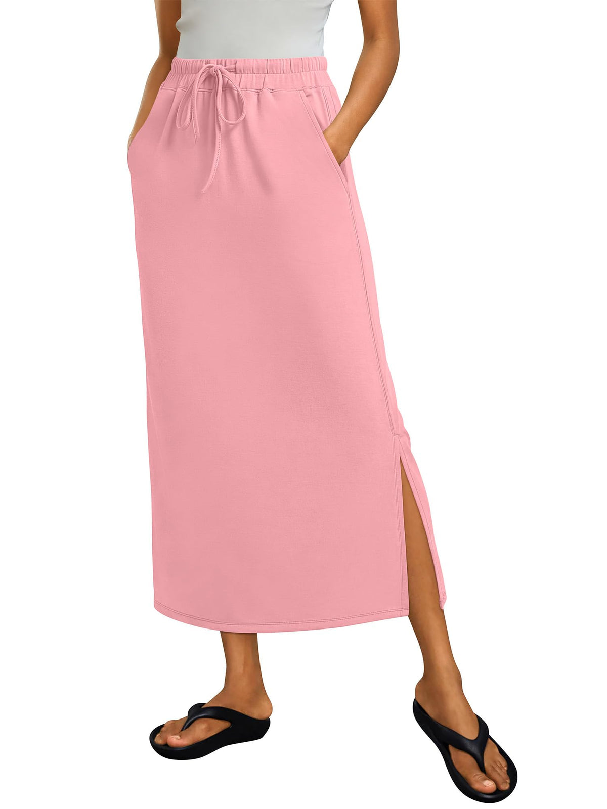 ANRABESS Air Layer Fabric Maxi Skirts for Women