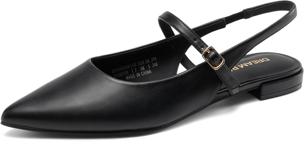 DREAM PAIRS Women's Slingback Dressy Mary Jane Ballet Flats