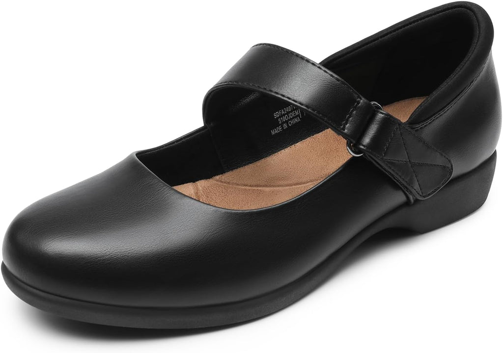 DREAM PAIRS Women's Mary Jane Flats Ankle Strap Shoes