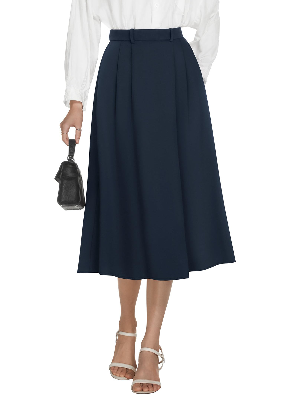 Casly Lamiit A-Line Midi Skirts for Women Business Skirt