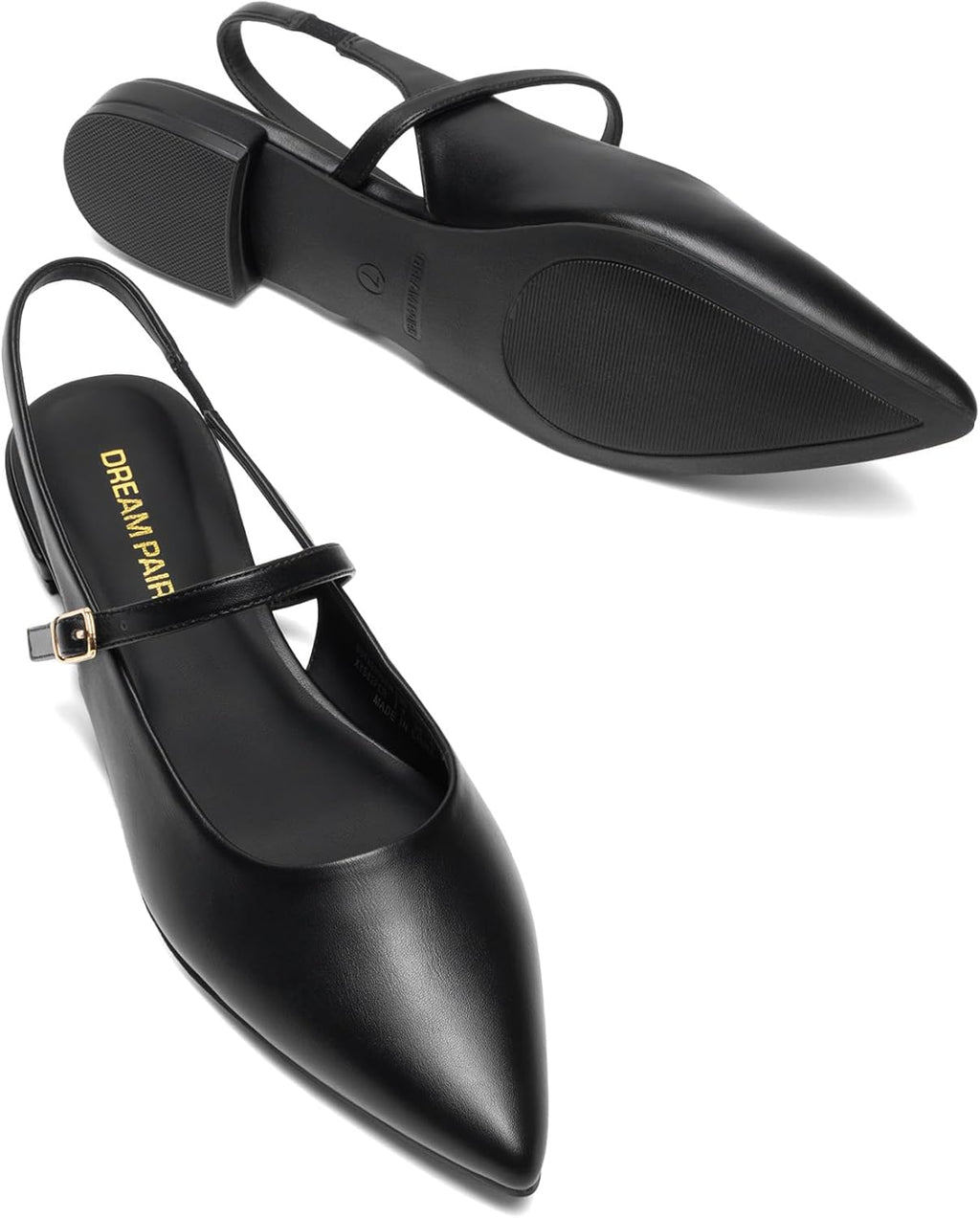 DREAM PAIRS Women's Slingback Dressy Mary Jane Ballet Flats