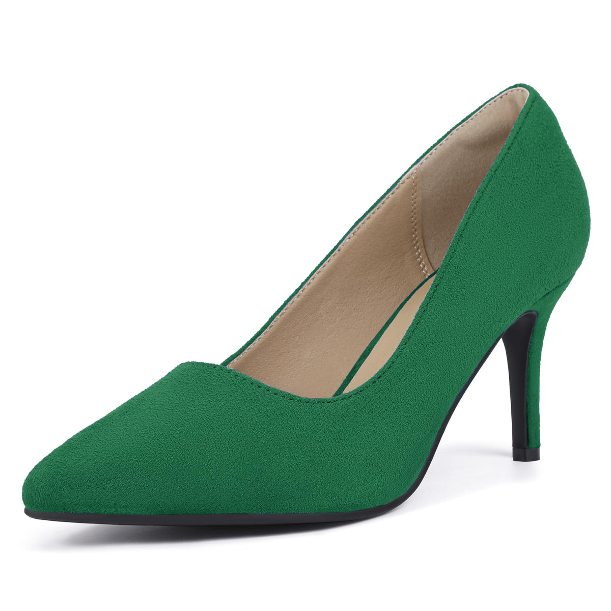 IDIFU High Closed Toe Heels Women's Pumps Pointed Stiletto Dress Shoes