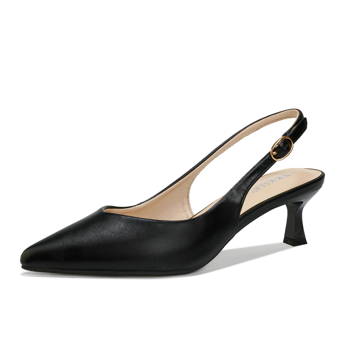 Women's Pointed Toe Kitten Heels, 2 Inch Slingback Pumps
