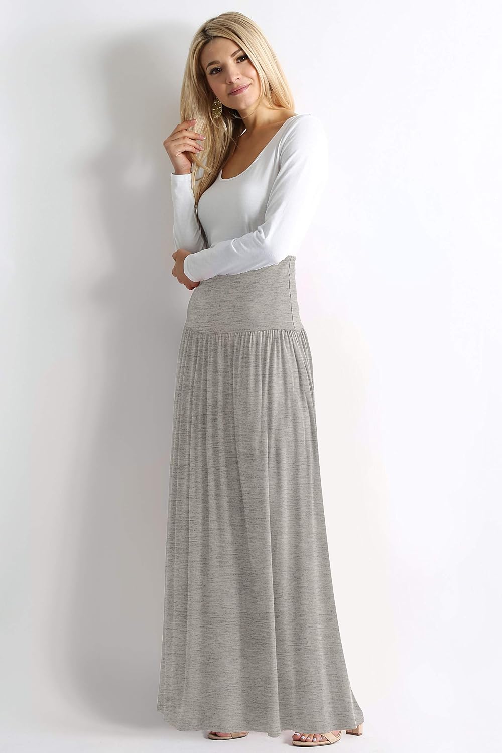 Simlu Maxi Skirts for Women Ankle Length Skirt Casual Long Skirt High Waisted Maxi Skirt Reg and Plus Size Skirt Long Skirt