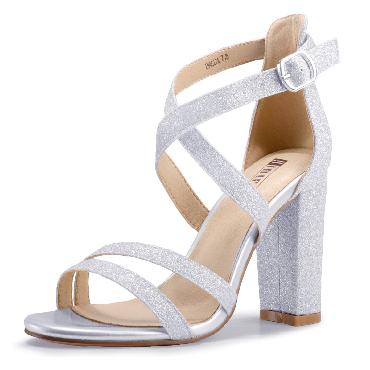 IDIFU IN4 Strappy Heels Chunky High Open Toe Ankle Strap Heeled Sandals