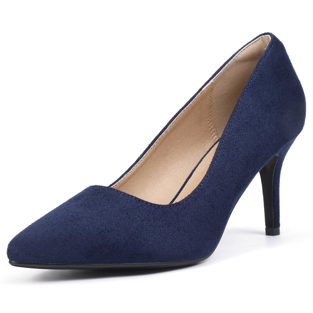 IDIFU High Closed Toe Heels Women's Pumps Pointed Stiletto Dress Shoes