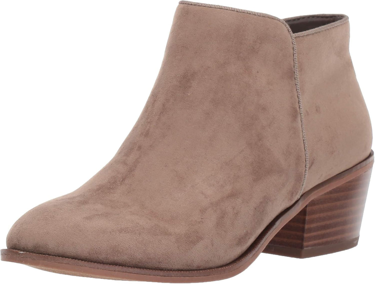 Amazon Essentials Women's Low Heel Ankle Boots with Side Zipper, Stacked Block Heel