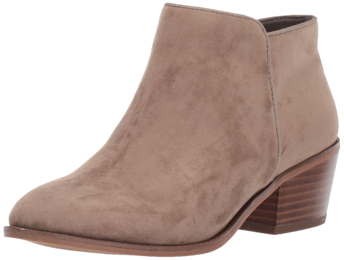 Amazon Essentials Women's Low Heel Ankle Boots with Side Zipper, Stacked Block Heel