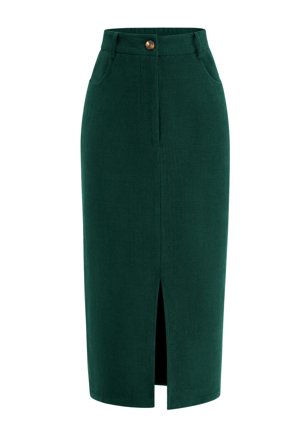 PRETTYGARDEN Corduroy Pencil Skirt Women Fall Fashion Midi Skirts Dressy