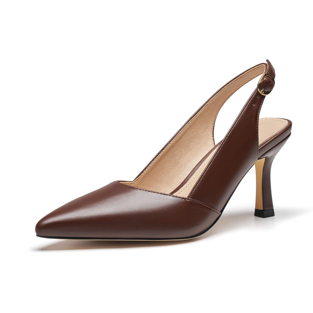VICKI·VICKI Slingback Kitten Heels for Women Pointed Closed Toe Heels Dressy Pumps Shoes for Wedding Office Party