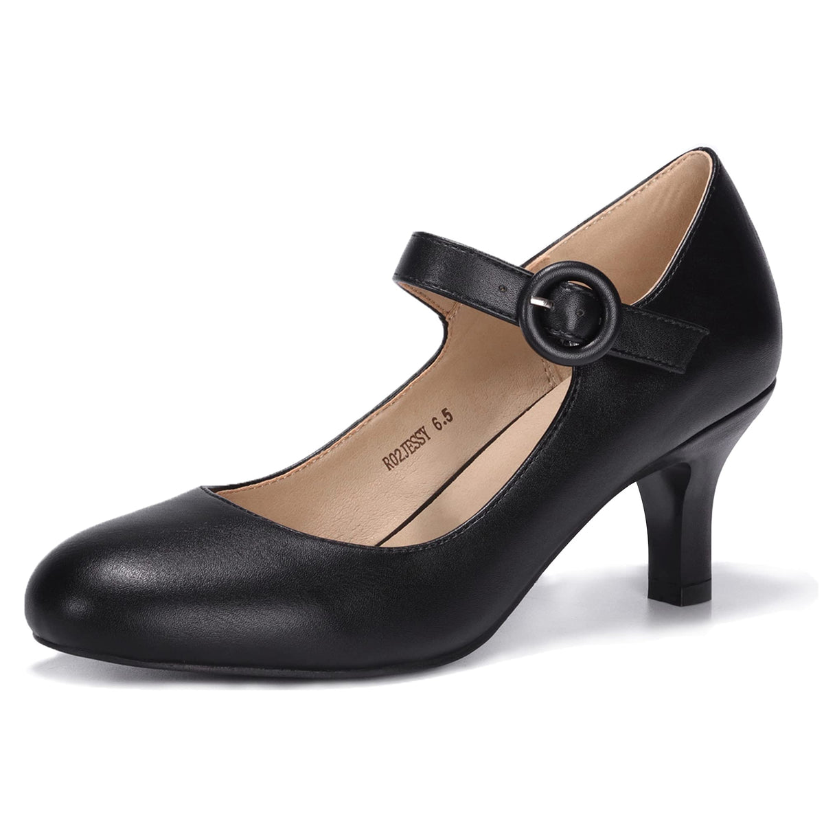 IDIFU Women's Mary Jane Dress Shoes Low Kitten Heels Pumps