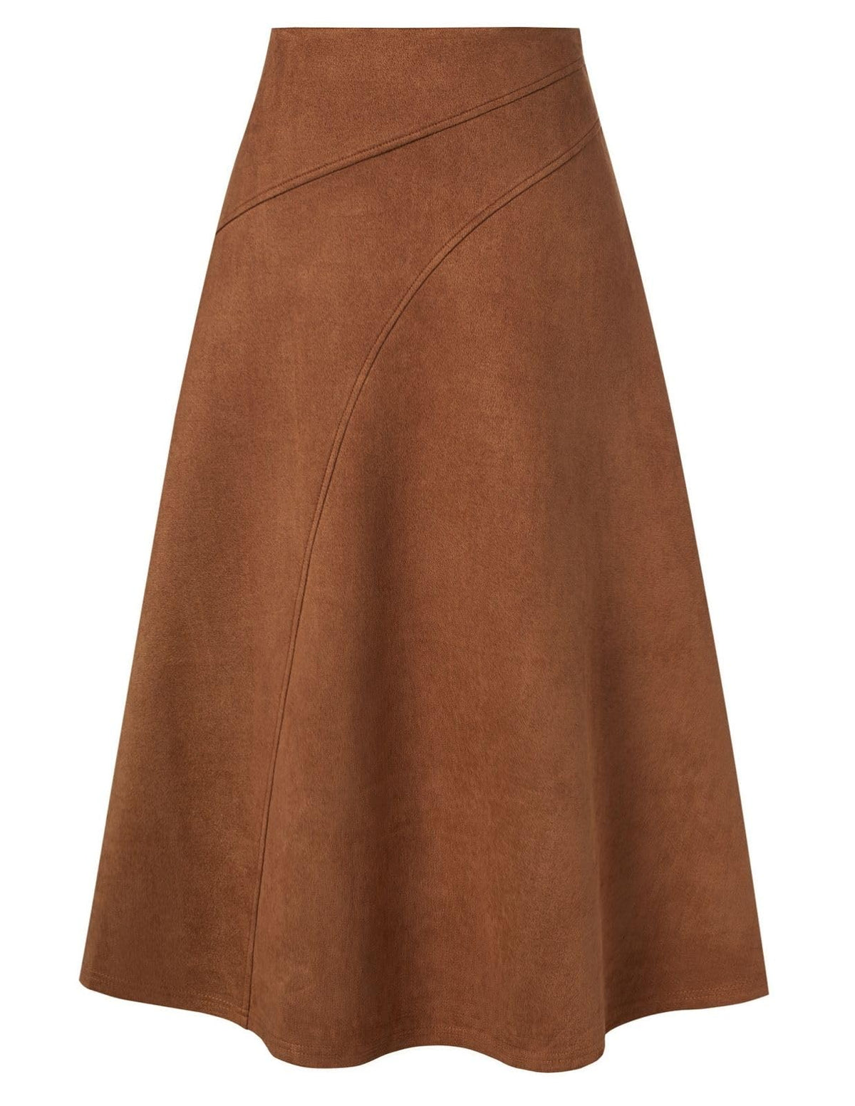 2026 Women's Suede Skirts, High Waist A-Line Skirt, Fall Winter Midi Skirt