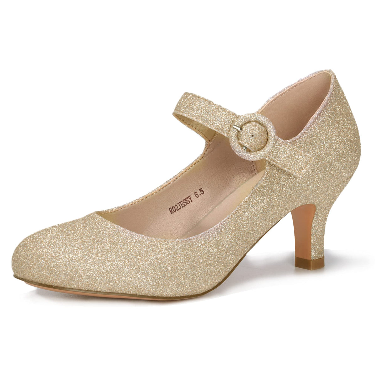 IDIFU Women's Mary Jane Dress Shoes Low Kitten Heels Pumps