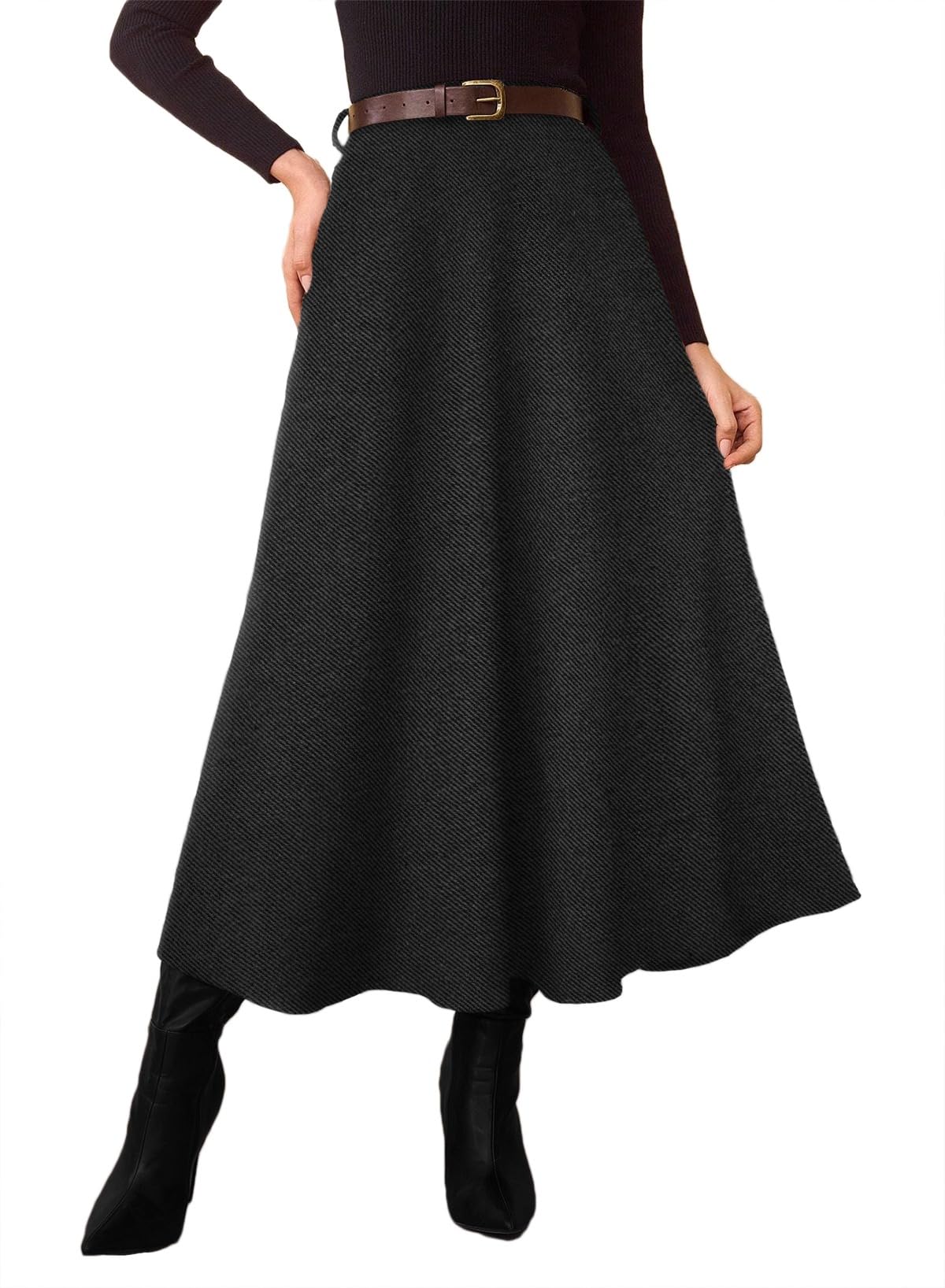 Pink Queen Plaid Skirts for Women A Line High Waist Flared Tartan Skirts