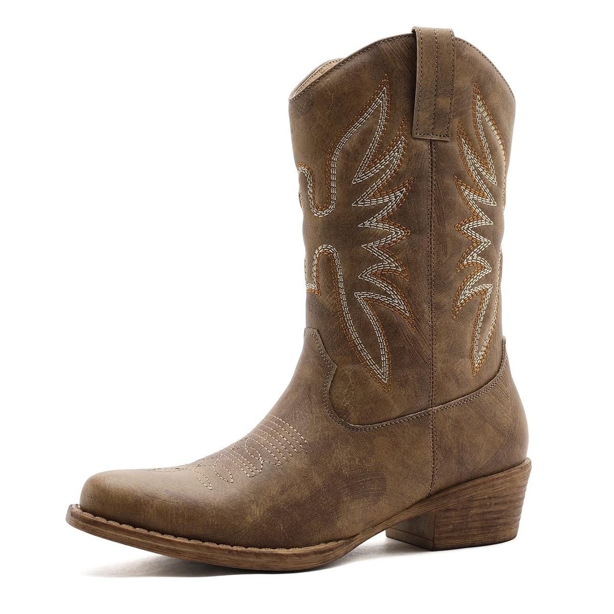 GLOBALWIN Cowboy Boots for Women, Mid-Calf Western Style