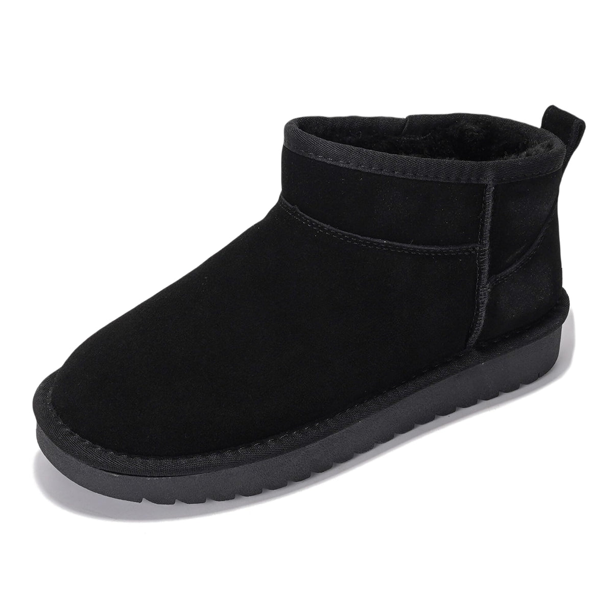 100% Genuine Leather Womens Boots Fur-Lined Booties Ankle Boots for Women