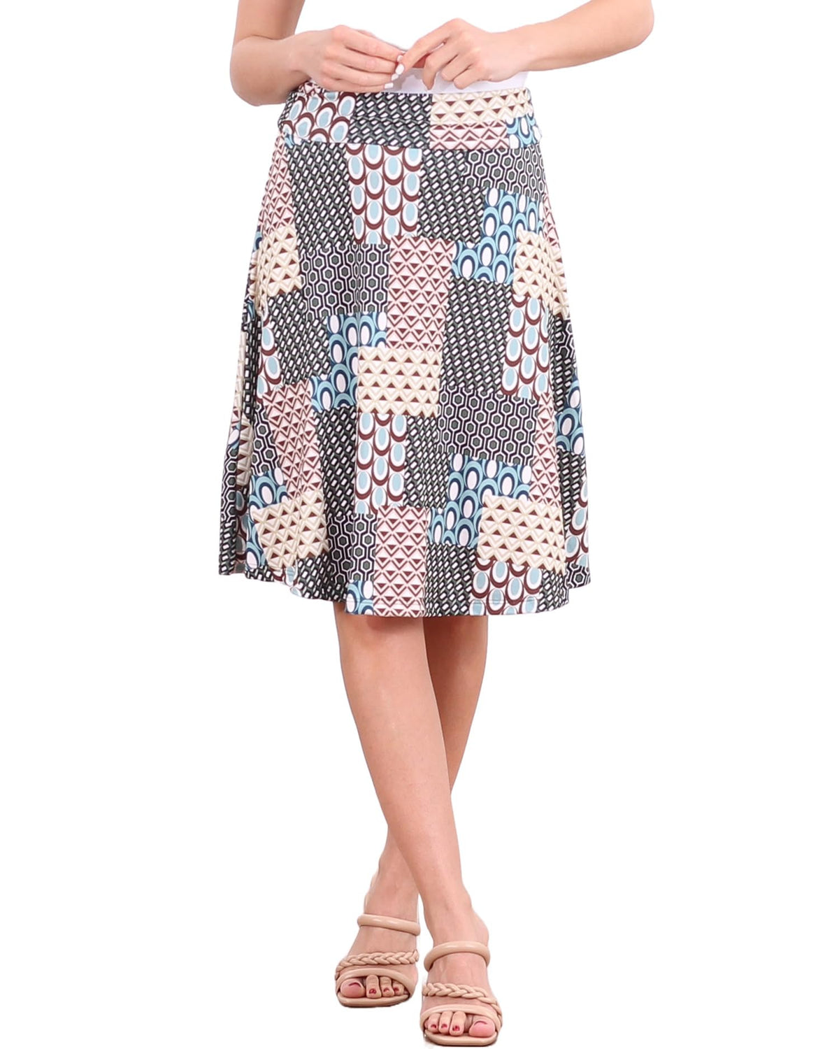 Popana Midi Skirt for Women, Flowy Skirts for Women Midi Length