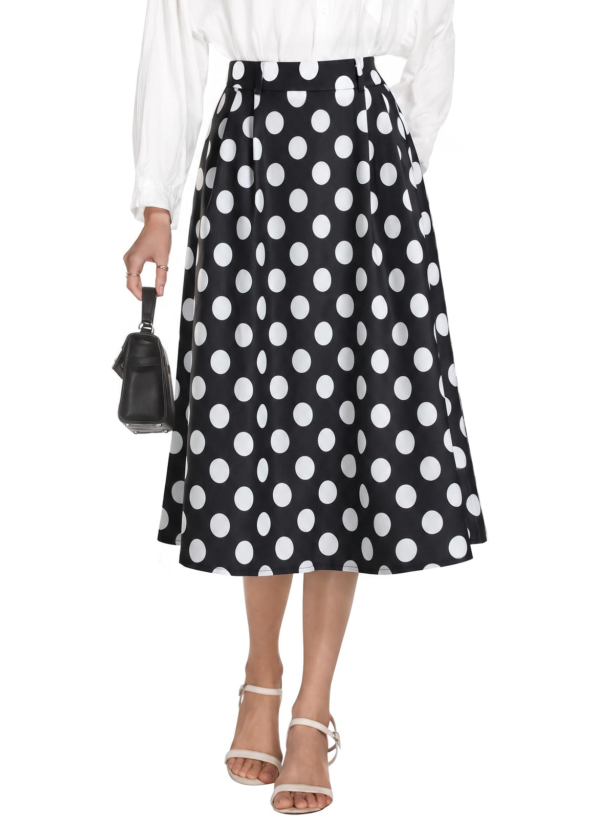 Casly Lamiit A-Line Midi Skirts for Women Business Skirt