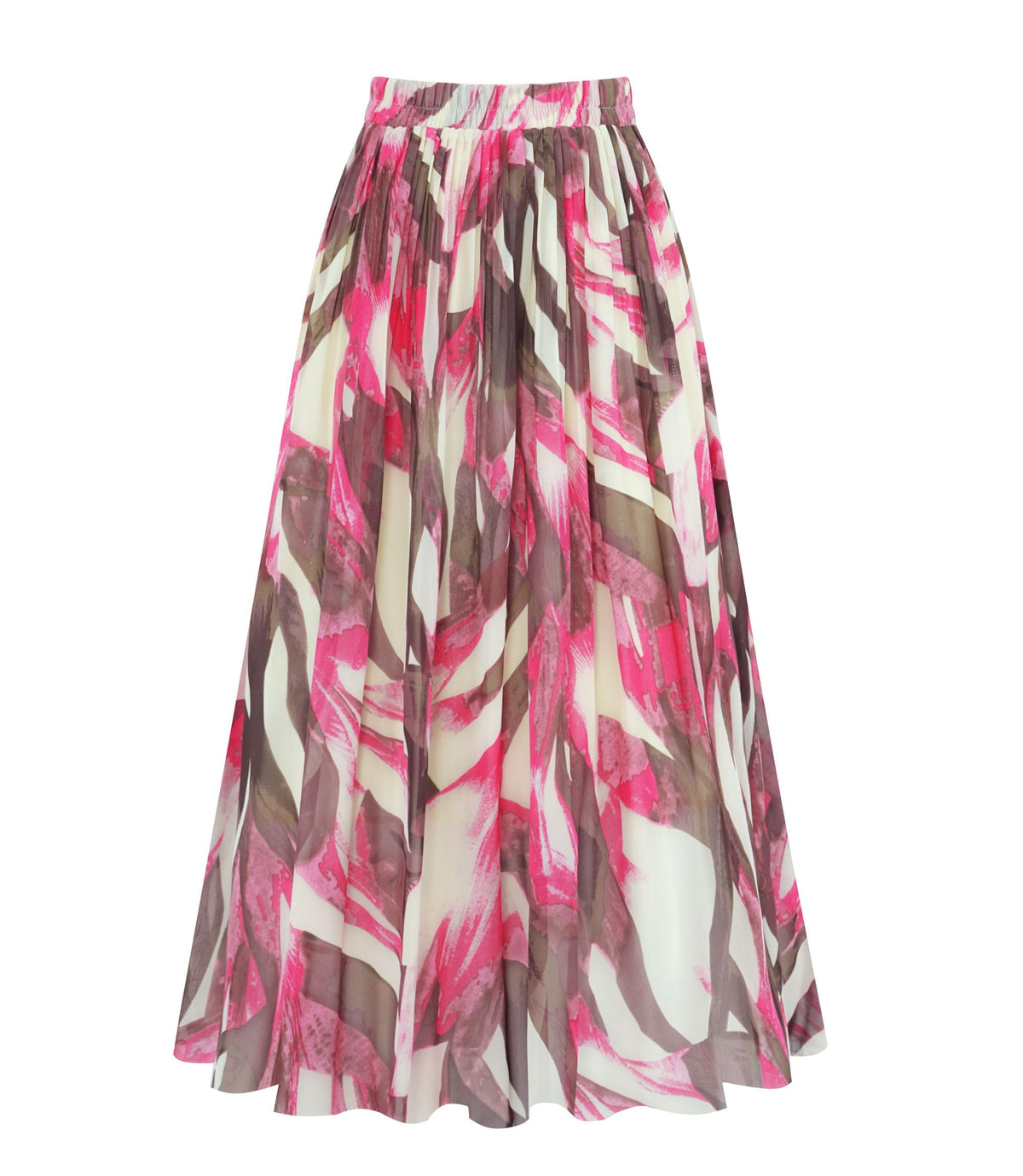 Kingfancy Women's Pleated Skirt A-Line Midi Skirts