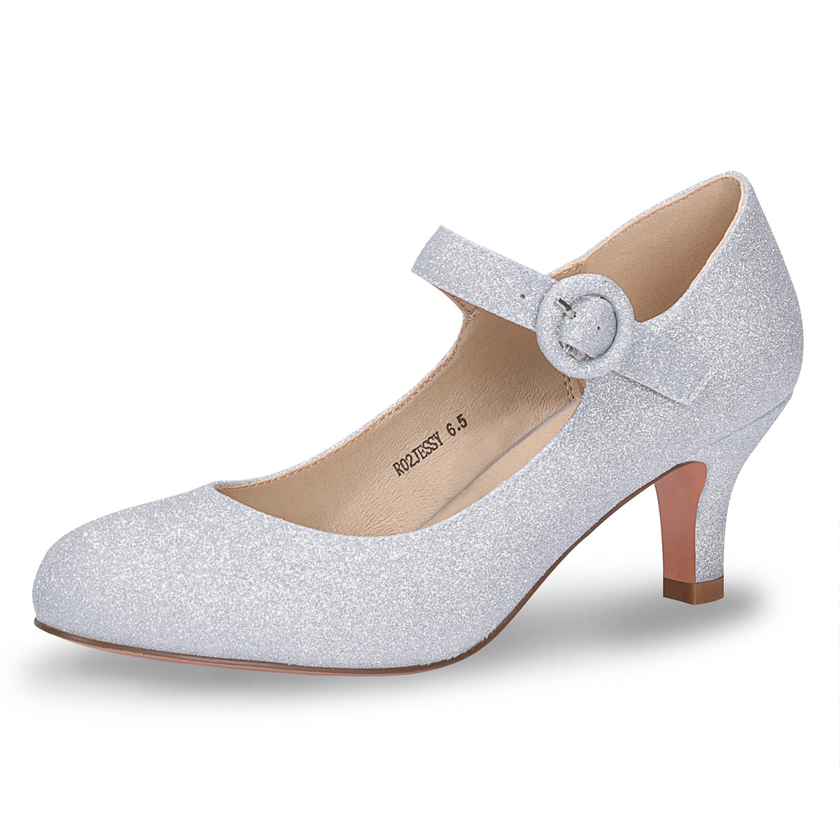 IDIFU Women's Mary Jane Dress Shoes Low Kitten Heels Pumps