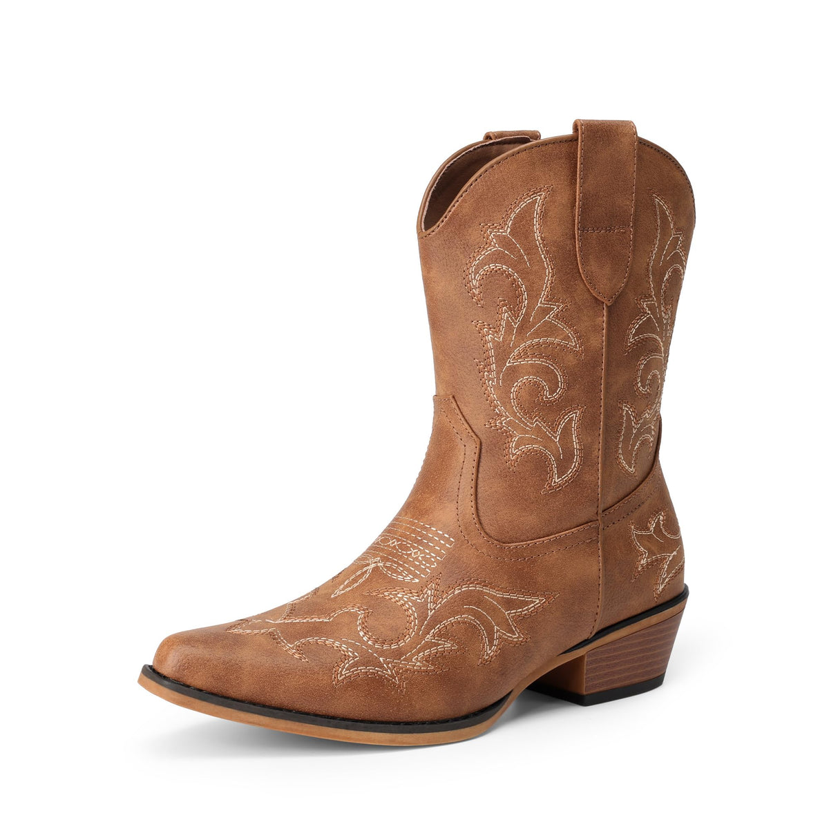 DREAM PAIRS Women's Cowboy Cowgirl Western Ankle Boots