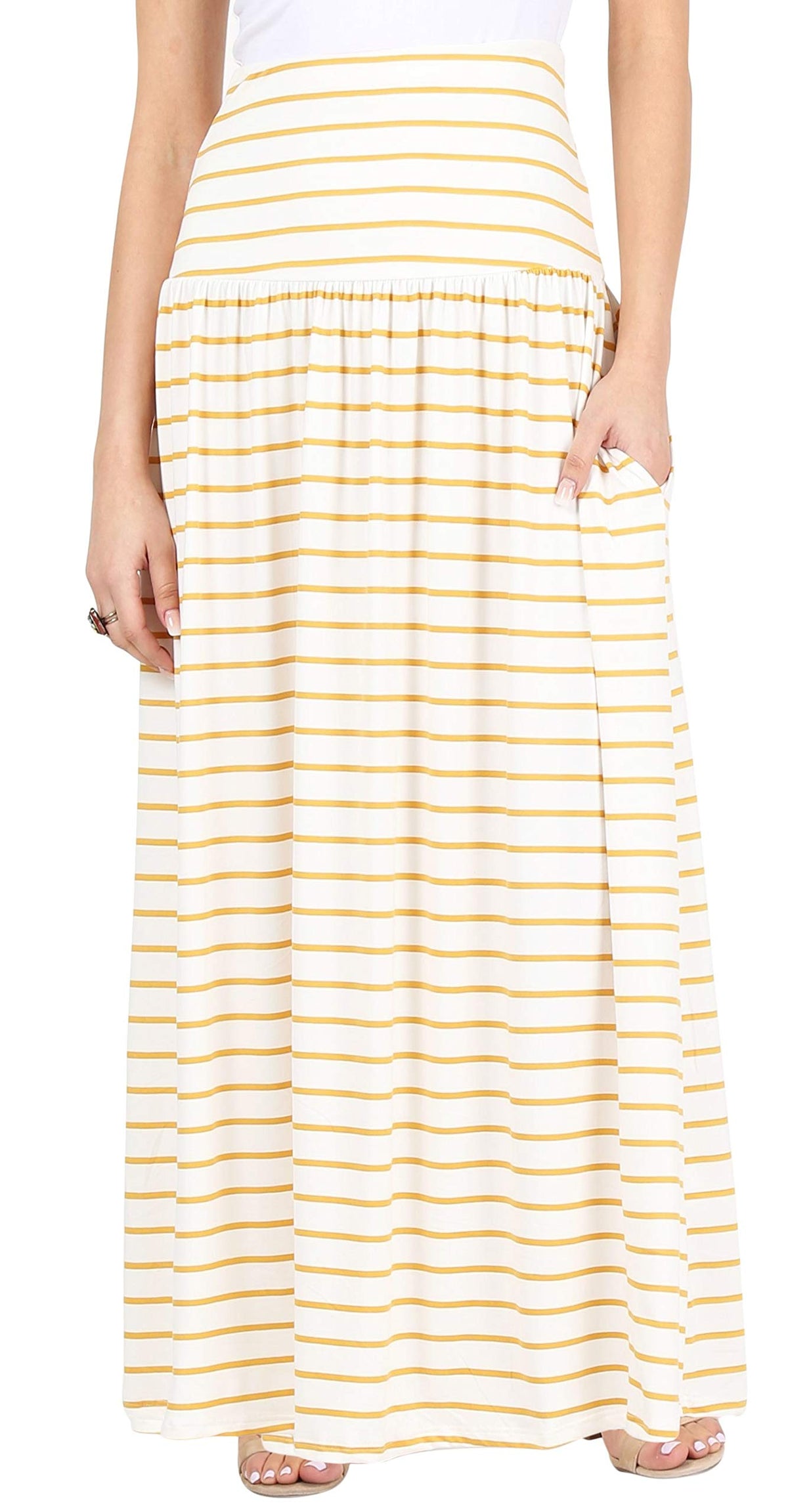 Simlu Maxi Skirts for Women Ankle Length Skirt Casual Long Skirt High Waisted Maxi Skirt Reg and Plus Size Skirt Long Skirt