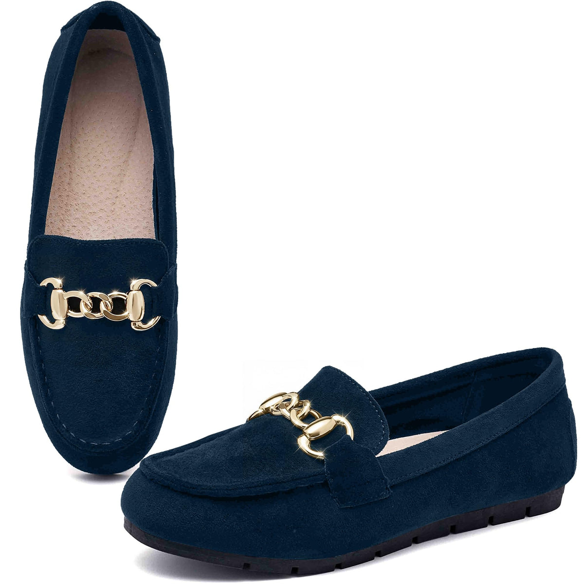 ABEJOJO Women's Loafer Shoes, Comfortable Slip on Casual Flat Penny Shoes for Walking, Driving, Dressy