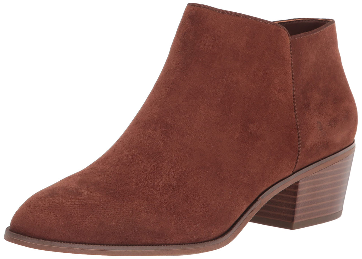 Amazon Essentials Women's Low Heel Ankle Boots with Side Zipper, Stacked Block Heel