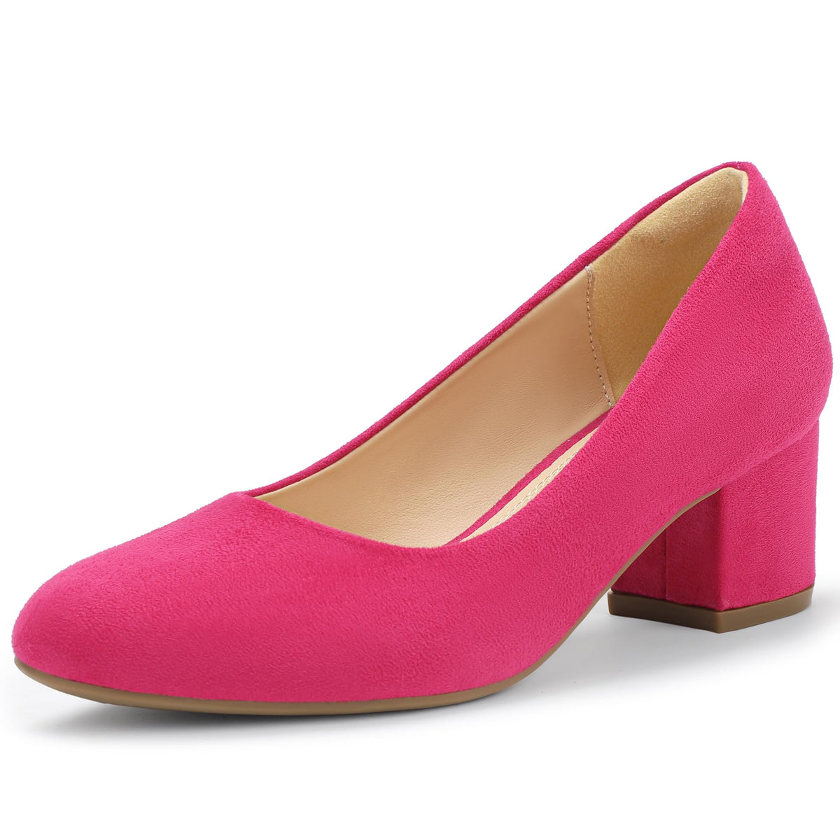 IDIFU IN2 Closed Toe Low Heels Block Chunky Short Pumps Shoe