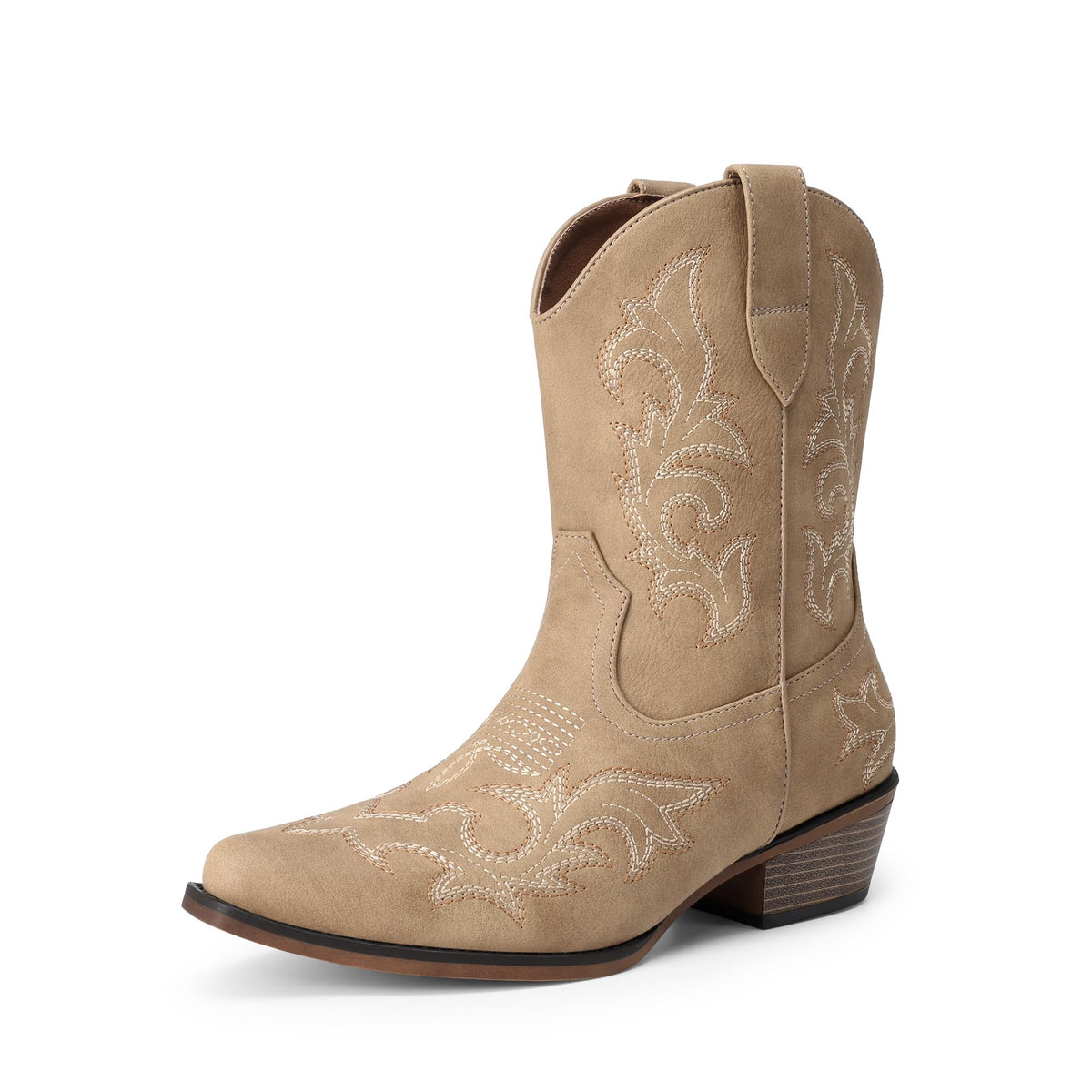DREAM PAIRS Women's Cowboy Cowgirl Western Ankle Boots