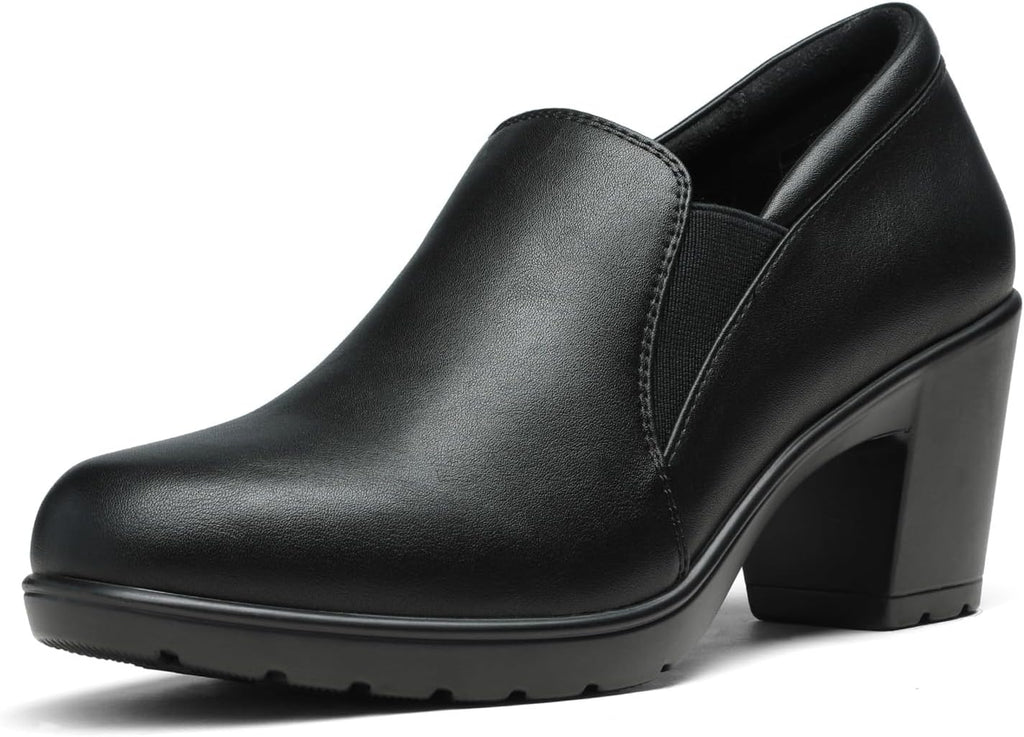 DREAM PAIRS Women's Dress Shoes Block Heel Loafers Pumps
