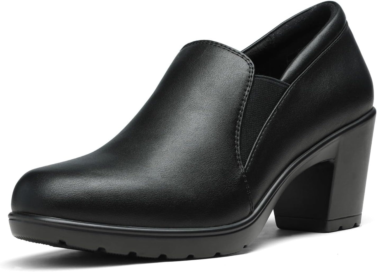 DREAM PAIRS Women's Dress Shoes Block Heel Loafers Pumps