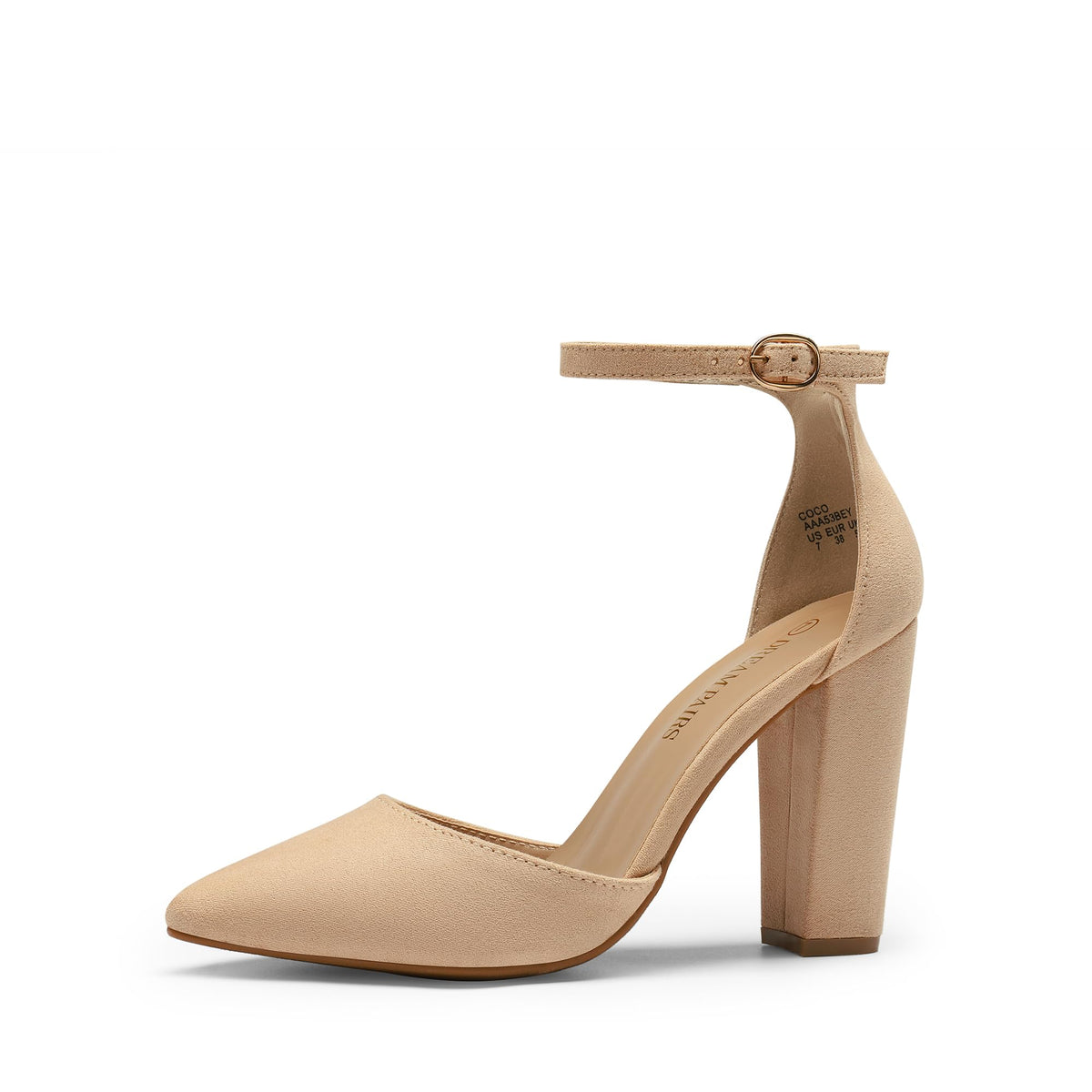 DREAM PAIRS Women's Coco High Heels Chunky Pumps
