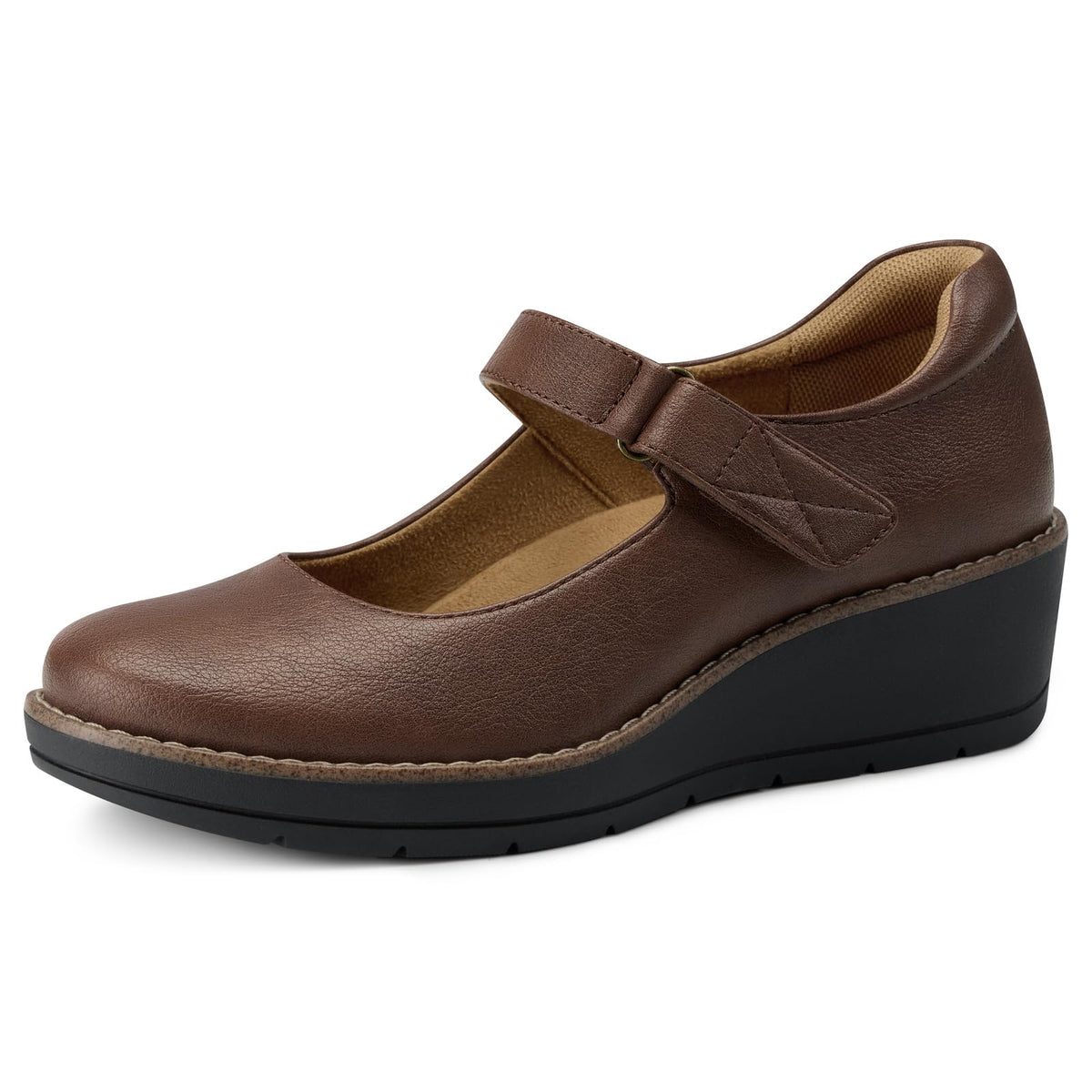 SHIBEVER Women Mary Jane Shoes: Casual Comfortable Arch Support Work Pumps