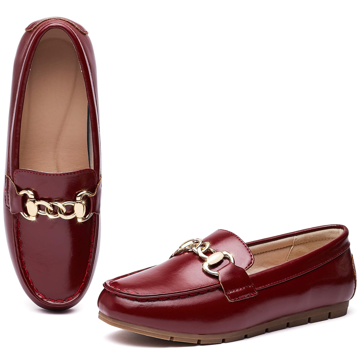 ABEJOJO Women's Loafer Shoes, Comfortable Slip on Casual Flat Penny Shoes for Walking, Driving, Dressy