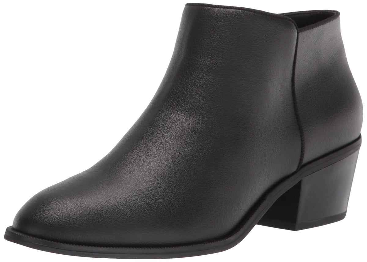 Amazon Essentials Women's Low Heel Ankle Boots with Side Zipper, Stacked Block Heel