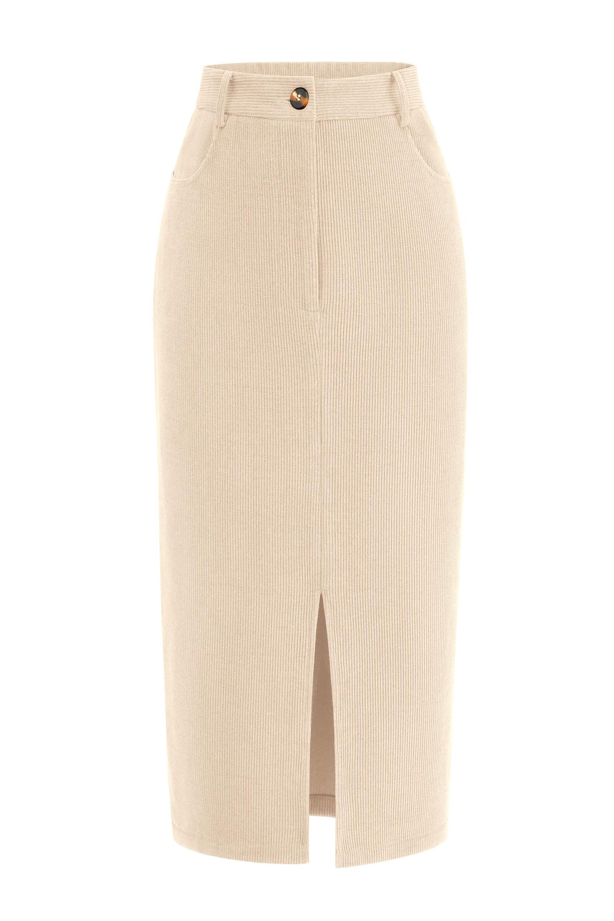 PRETTYGARDEN Corduroy Pencil Skirt Women Fall Fashion Midi Skirts Dressy