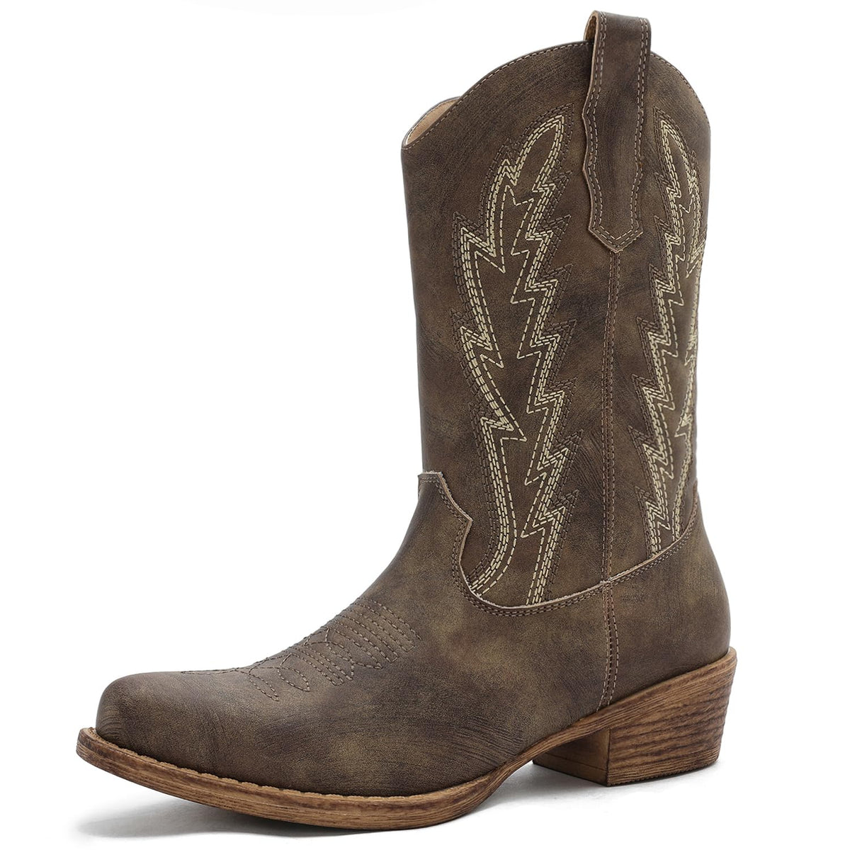 GLOBALWIN Cowboy Boots for Women, Mid-Calf Western Style