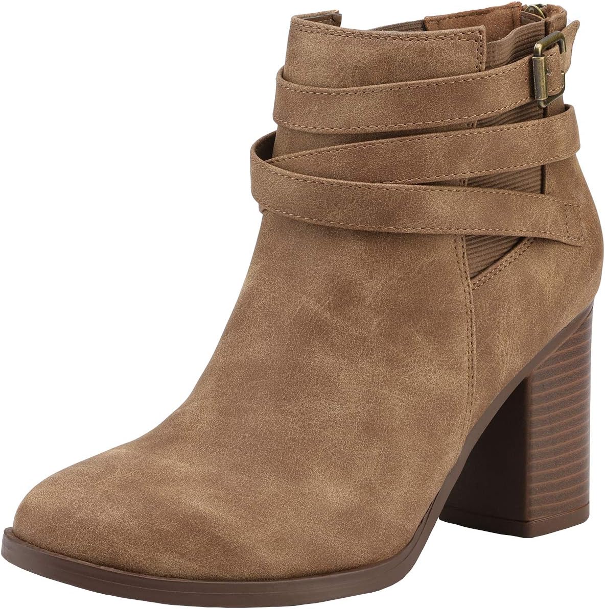 DREAM PAIRS Women's Chunky High Heel Ankle Booties Shoes